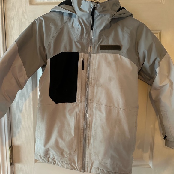 Burton Kids Light Gray and Black Puffer Jacket